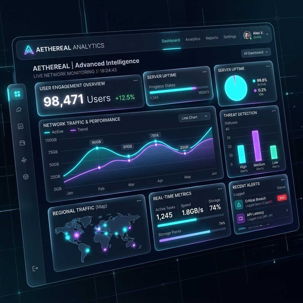 Futuristic SaaS Dashboard